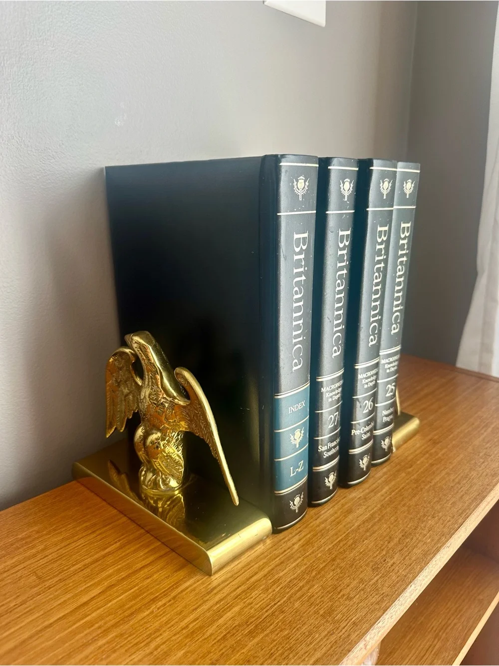 🦅 Vintage Virginia Metalcrafters Solid Brass Eagle Bookends – Model 8-14